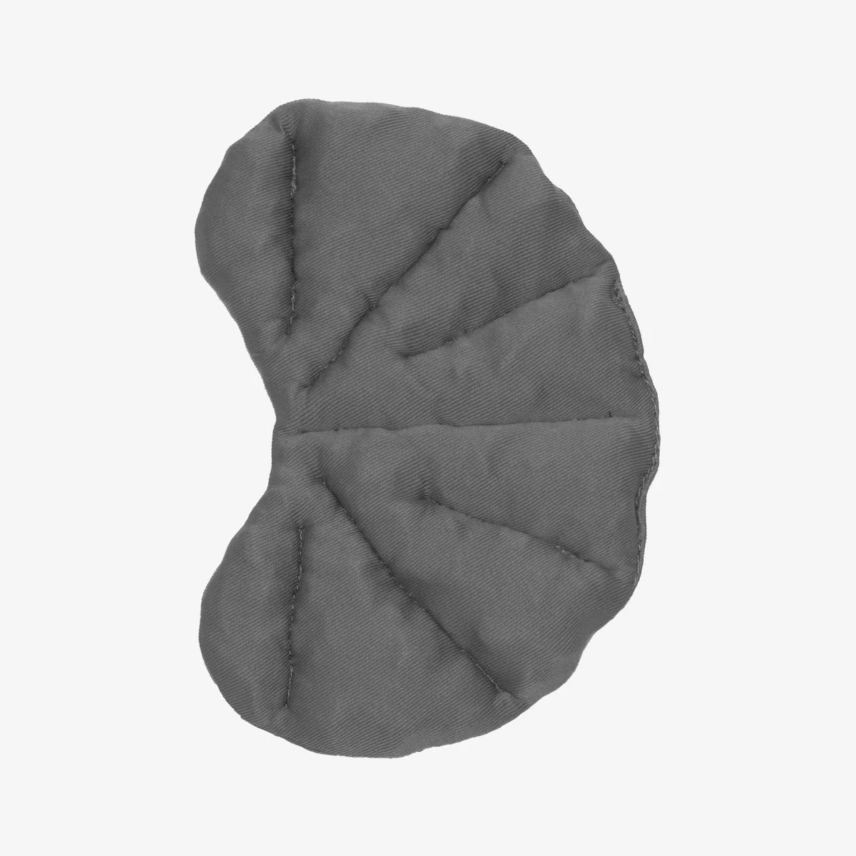 Gray kidney-shaped L&R SwellSpots foam pad with stitched channels