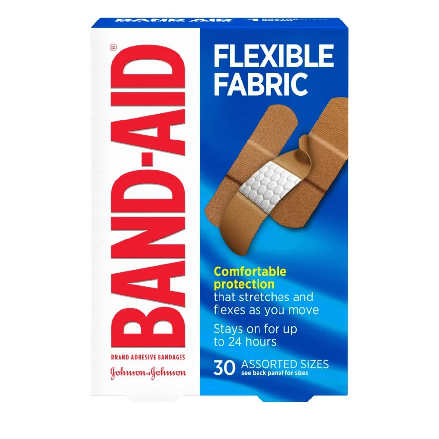 BAND-AID Brand product example: Flexible Fabric Adhesive Bandages
