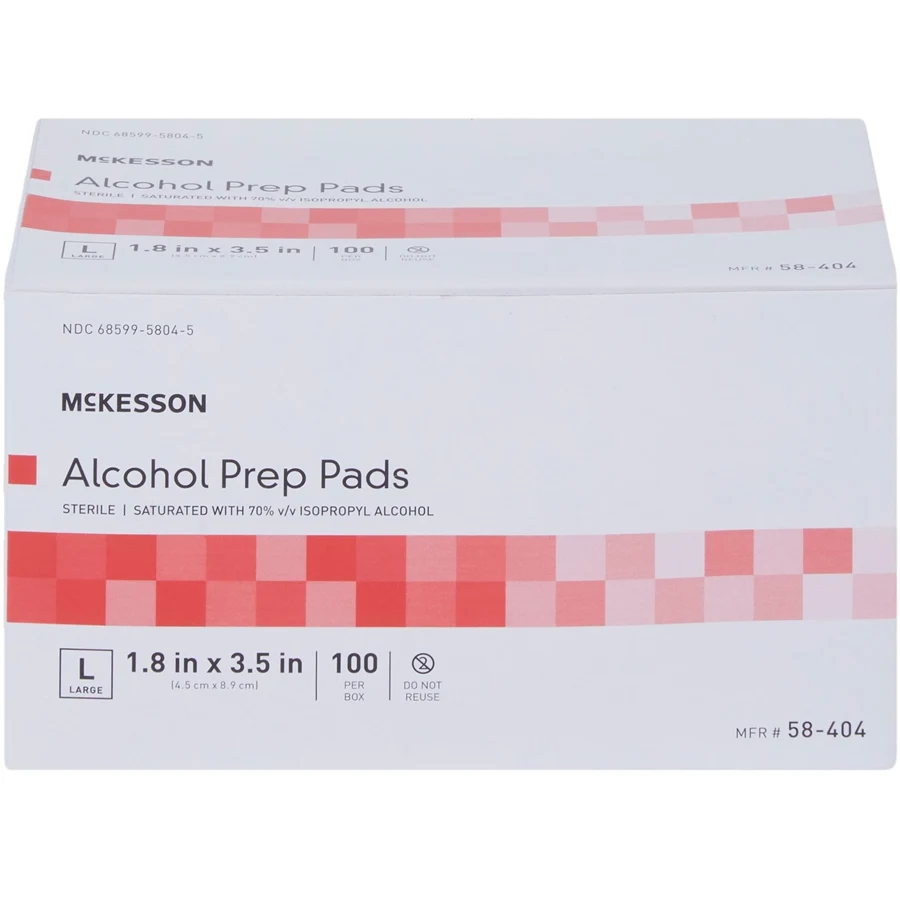 McKesson product example: Sterile Alcohol Prep Pads