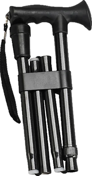 NOVA Folding Cane Soft Grip Black