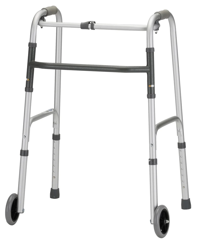 NOVA Folding Walker With 5" Wheels - Adult