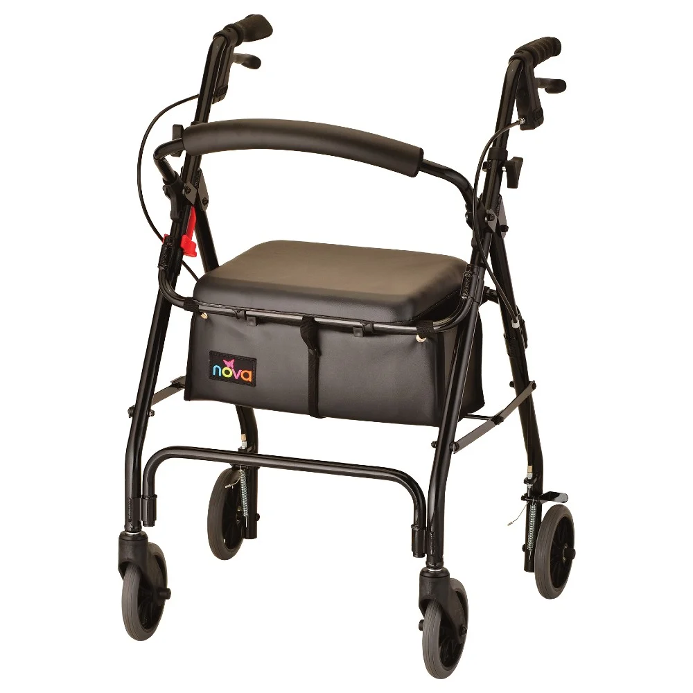 NOVA GetGO Standard Rolling Walker, Black