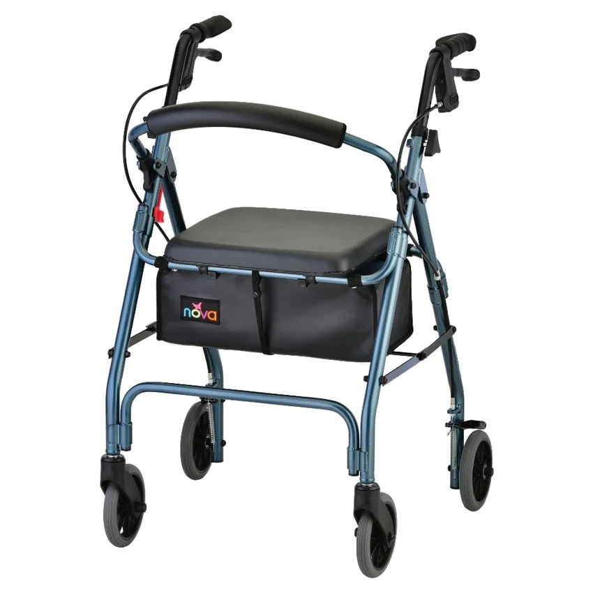 NOVA GetGO Standard Rolling Walker, Blue