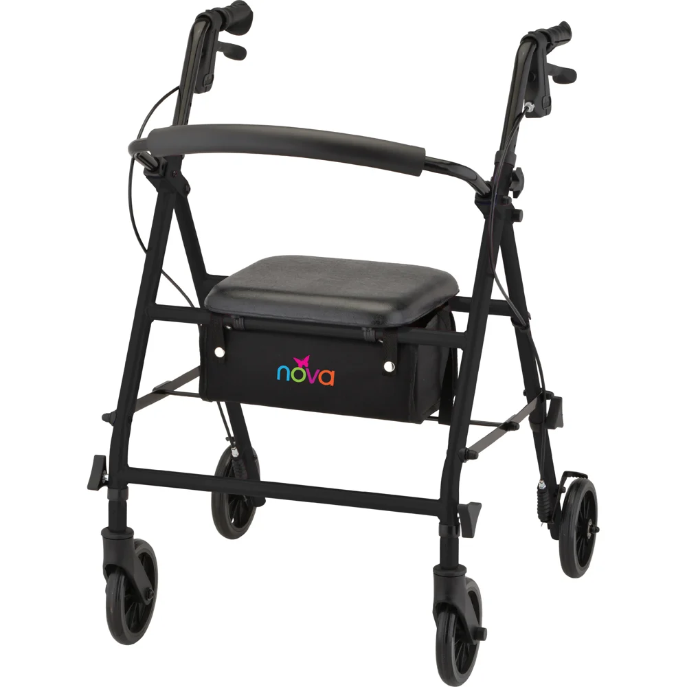NOVA Breeze Kd Steel Rollator- Black