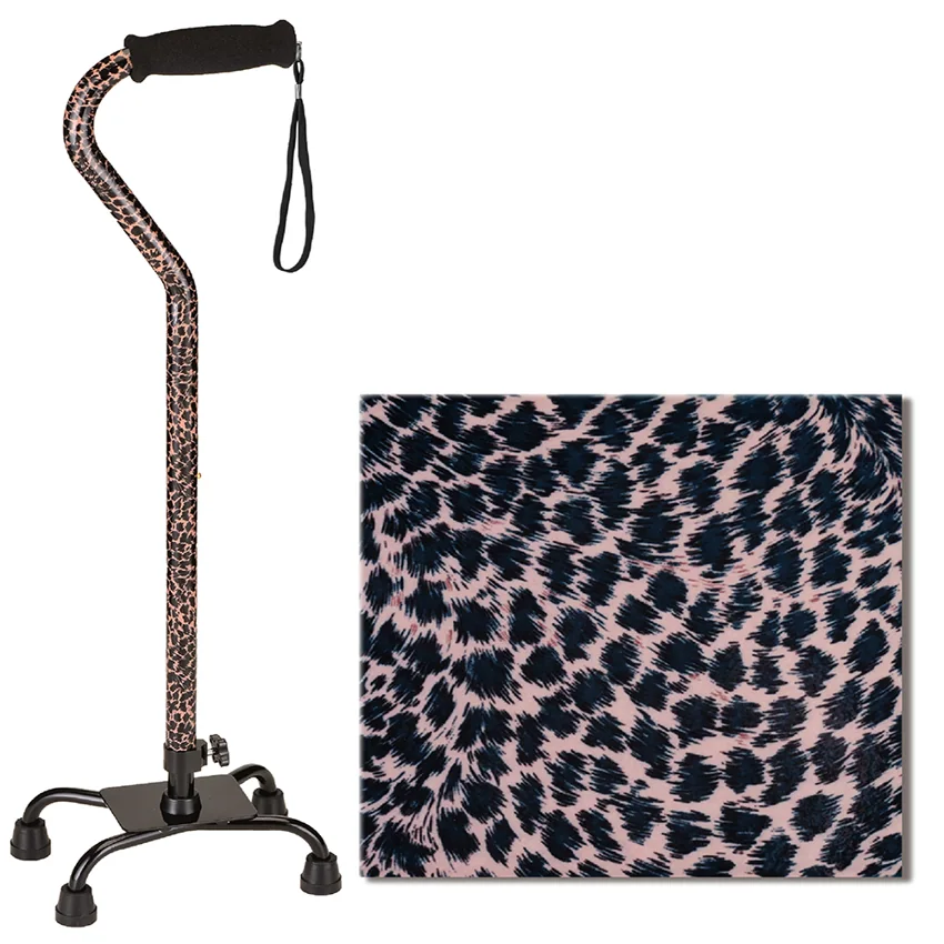 NOVA Euro Quad Cane Small Base, Leopard