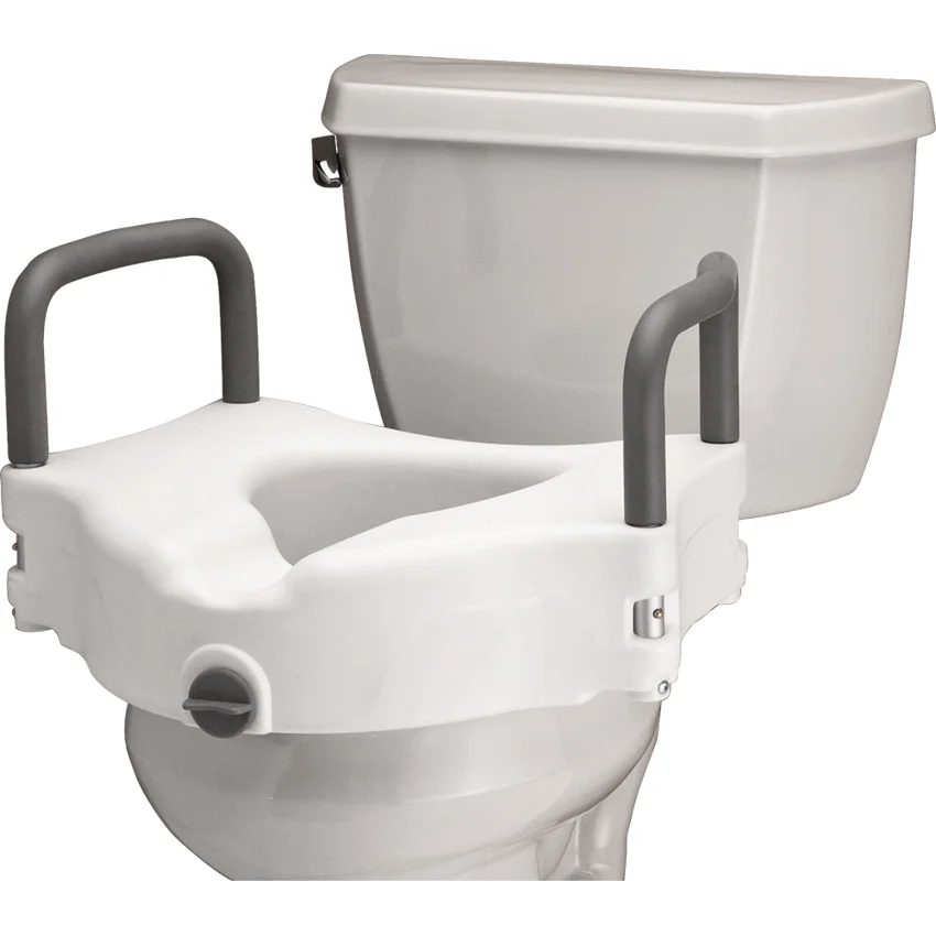 NOVA 5-inch Locking Raised Toilet Seat with Detachable Arms
